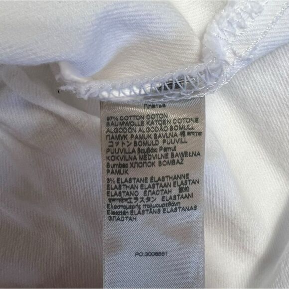 7FAM Seven For all Mankind Surplus Flounce White Denim Jean Dress Size Large NWT - Picture 8 of 12